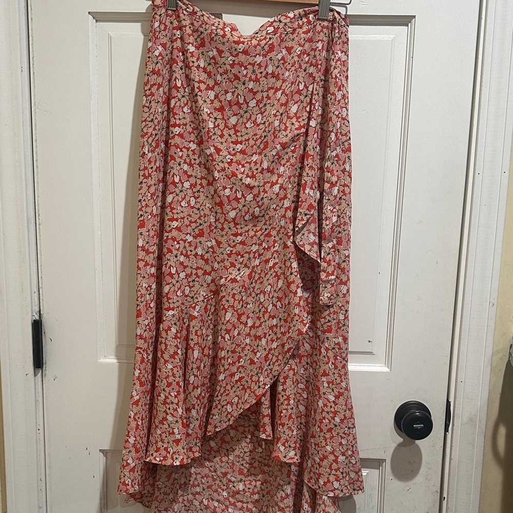 Floral Asymmetrical Skirt
